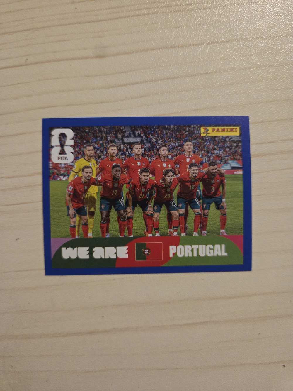 Panini FIFA World Cup Portugal Team Sticker - Rare Blue